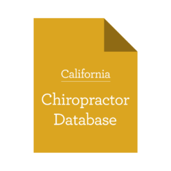 Email List of California Chiropractors